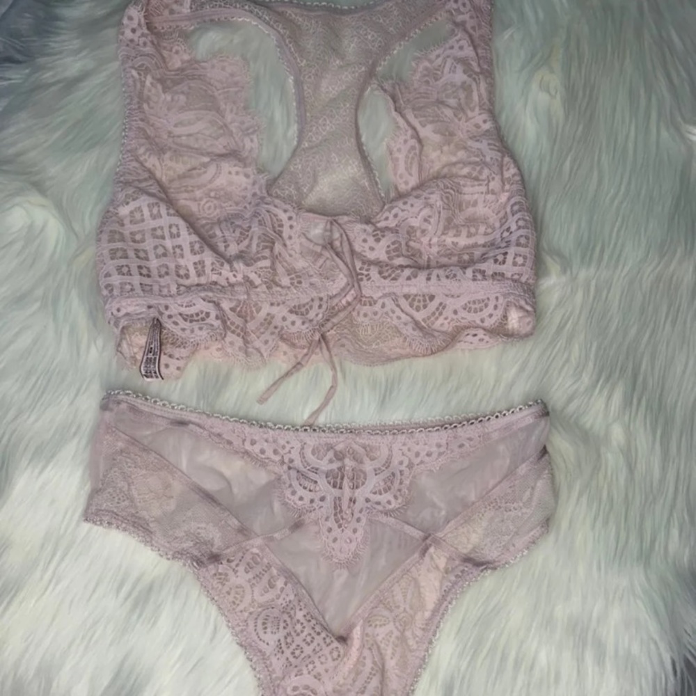 VS bralette and panty set